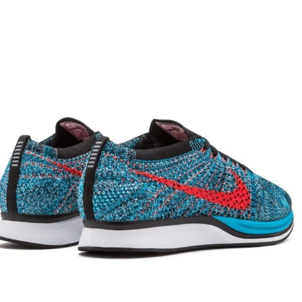 Nike Flyknit Racer Neo Turquoise 526628-404 Mens 11.5 US 45.5 EUR 10.5 UK NICE
